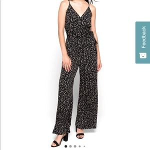 NWT-Kaileigh Black & Cream Jumpsuit- Size M